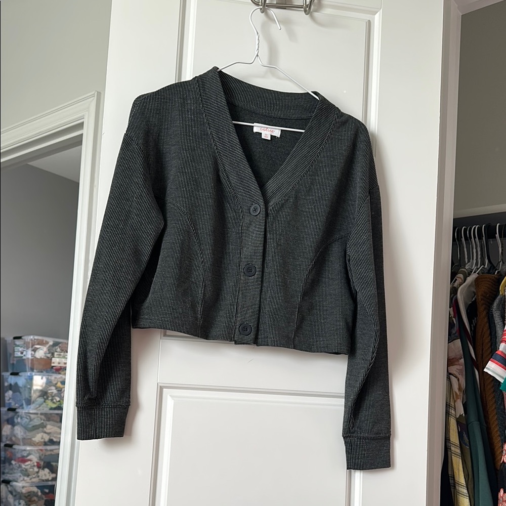 Colsie Black Knit Cardigan Sweater